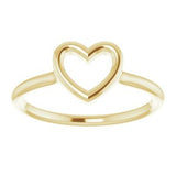 14K Yellow Heart Ring-51638:102:P-ST-WBC