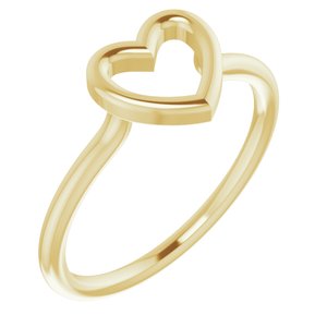 14K Yellow Heart Ring-51638:102:P-ST-WBC