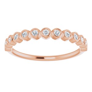14K Rose 1/5 CTW Diamond Anniversary Band-122968:602:P-ST-WBC