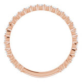 14K Rose 1/3 CTW Diamond Anniversary Band -123013:610:P-ST-WBC