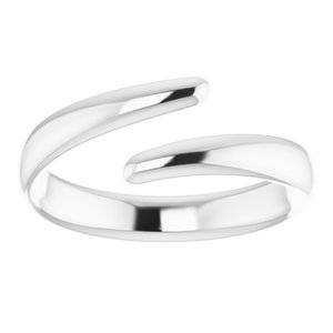 Sterling Silver Bypass Ring-51629:105:P-ST-WBC