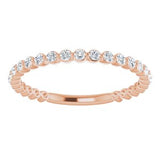 14K Rose 1/3 CTW Diamond Anniversary Band -123013:610:P-ST-WBC