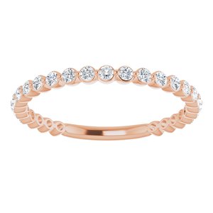 14K Rose 1/3 CTW Diamond Anniversary Band -123013:610:P-ST-WBC