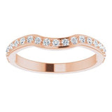 14K Rose 1/4 CTW Diamond Anniversary Band-123010:603:P-ST-WBC