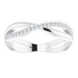 14K White 1/10 CTW Diamond Infinity-Inspired Anniversary Band-123017:600:P-ST-WBC