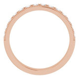 14K Rose 3/8 CTW Diamond Anniversary Band-123069:606:P-ST-WBC