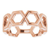 14K Rose Geometric Ring-51665:103:P-ST-WBC