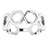 14K White Geometric Ring-51665:101:P-ST-WBC