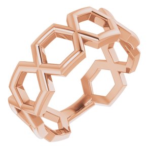 14K Rose Geometric Ring-51665:103:P-ST-WBC
