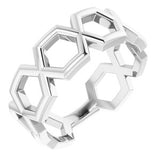 14K White Geometric Ring-51665:101:P-ST-WBC