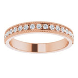 14K Rose 1/4 CTW Diamond Anniversary Band-123069:602:P-ST-WBC