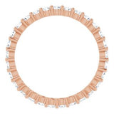 14K Rose 5/8 CTW Diamond Eternity Band Size 4.5-121939:606:P-ST-WBC