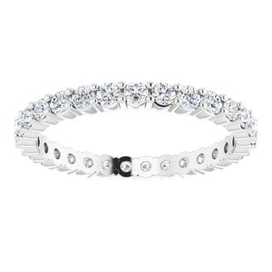 14K White 1/2 CTW Diamond Eternity Band Size 4-121939:600:P-ST-WBC