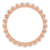 14K Rose 3/4 CTW Diamond Eternity Band Size 4-121935:602:P-ST-WBC