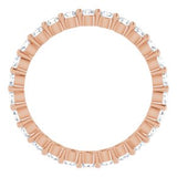14K Rose 3/4 CTW Diamond Eternity Band Size 4.5-121935:606:P-ST-WBC