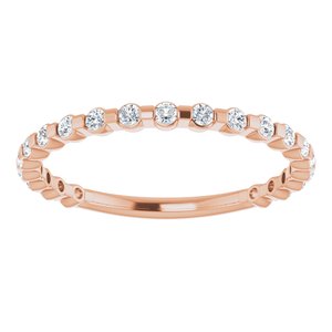 14K Rose 1/3 CTW Diamond Anniversary Band-123208:602:P-ST-WBC