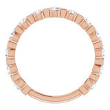 14K Rose 1/2 CTW Diamond Anniversary Band-123208:607:P-ST-WBC