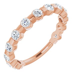 14K Rose 3/4 CTW Diamond Anniversary Band-123208:611:P-ST-WBC