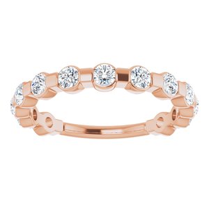 14K Rose 1/2 CTW Diamond Anniversary Band-123208:607:P-ST-WBC
