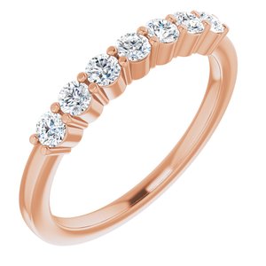 14K Rose 3/8 CTW Diamond Anniversary Band-122844:60016:P-ST-WBC