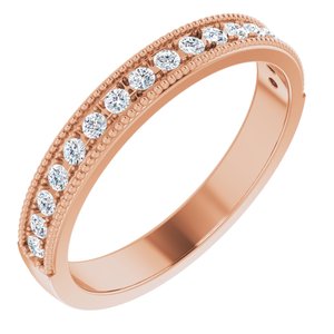 14K Rose 1/4 CTW Diamond Anniversary Band-123069:602:P-ST-WBC