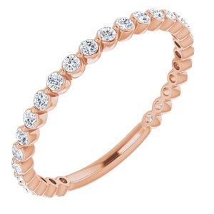 14K Rose 1/3 CTW Diamond Anniversary Band -123013:610:P-ST-WBC