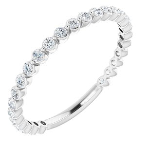 14K White 1/3 CTW Diamond Anniversary Band -123013:600:P-ST-WBC