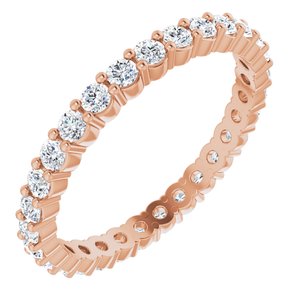 14K Rose 3/4 CTW Diamond Eternity Band Size 6-121939:610:P-ST-WBC