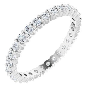 14K White 1/2 CTW Diamond Eternity Band Size 4-121939:600:P-ST-WBC