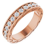 14K Rose 3/4 CTW Diamond Round Eternity Band Size 5-122141:60065:P-ST-WBC