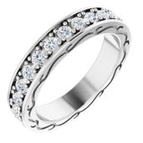 14K White 3/4 CTW Diamond Round Eternity Band Size 5-122141:60063:P-ST-WBC