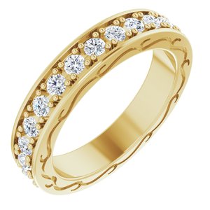 14K Yellow 3/4 CTW Diamond Round Eternity Band Size 5-122141:60064:P-ST-WBC