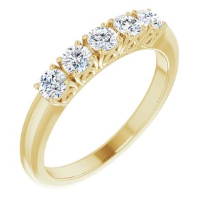 14K Yellow 1/2 CTW Diamond Anniversary Band-122859:60006:P-ST-WBC