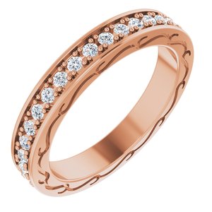 14K Rose 1/2 CTW Diamond Round Eternity Band Size 6-122141:60059:P-ST-WBC