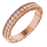 14K Rose 3/8 CTW Diamond Round Eternity Band Size 5-122141:60047:P-ST-WBC