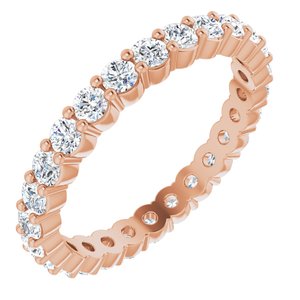 14K Rose 3/4 CTW Diamond Eternity Band Size 6-121935:622:P-ST-WBC