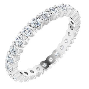 14K White 7/8 CTW Diamond Eternity Band Size 5.5-121935:612:P-ST-WBC