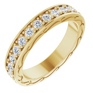 14K Yellow 1/2 CTW Diamond Round Eternity Band Size 6-122141:60067:P-ST-WBC