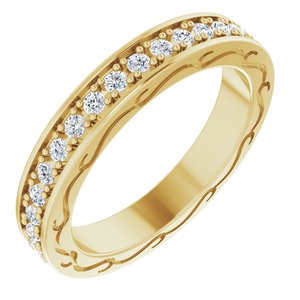 14K Yellow 1/2 CTW Diamond Round Eternity Band Size 5-122141:60055:P-ST-WBC