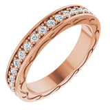 14K Rose 1/2 CTW Diamond Round Eternity Band Size 5-122141:60056:P-ST-WBC