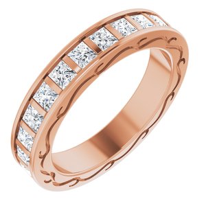 14K Rose 1 3/4 CTW Diamond Square Eternity Band Size 5-122141:60029:P-ST-WBC