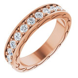 14K Rose 1 CTW Diamond Round Eternity Band Size 6-122141:60077:P-ST-WBC