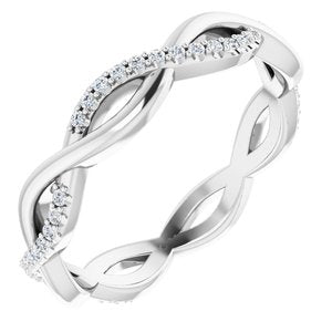 14K White 1/5 CTW Diamond Infinity-Inspired Eternity Band Size 7.5-122962:605:P-ST-WBC