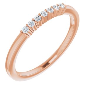 14K Rose 1/10 CTW Diamond Anniversary Band-122844:60012:P-ST-WBC