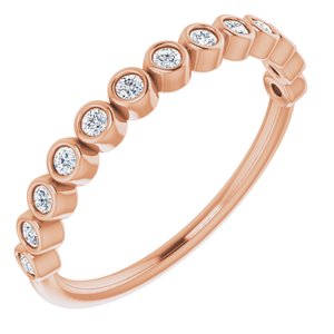 14K Rose 1/5 CTW Diamond Anniversary Band-122968:602:P-ST-WBC