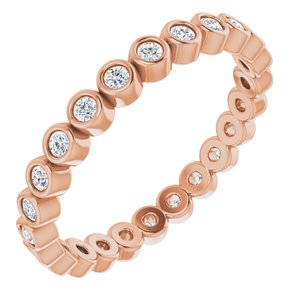 14K Rose 1/3 CTW Diamond Eternity Band Size 6-122967:6007:P-ST-WBC