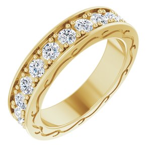 14K Yellow 1 1/3 CTW Diamond Round Eternity Band Size 5-122141:60082:P-ST-WBC