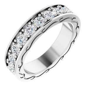 14K White 1 1/3 CTW Diamond Round Eternity Band Size 5-122141:60081:P-ST-WBC