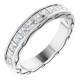 14K White 1 3/8 CTW Diamond Square Eternity Band Size 5-122141:60018:P-ST-WBC