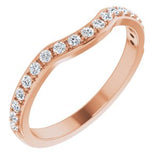 14K Rose 1/4 CTW Diamond Anniversary Band-123010:603:P-ST-WBC